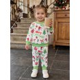 thumbnail image 5 of RUINIXCW Toddler Baby Christmas Outfit Print Long Sleeve Sweatshirt and Pants 2Pcs, 5 of 8