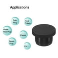thumbnail image 4 of Uxcell Silicone Rubber Hole Plug 15.5mm Diameter Soft Flexible Stopper for 15mm Hole Black 10 Pieces, 4 of 5