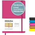 thumbnail image 1 of Cuaderno tapa dura forrado IDEALOne Classic - Trabajo, hogar, escuela, 5.7x8, 160 pág, 100GSM, cierre banda elástica y marcador, rosa fucsia, 1 of 3