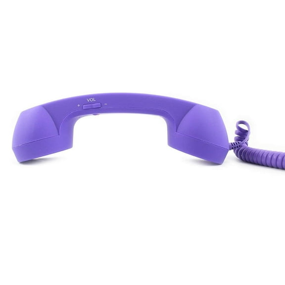 SANOXY Retro Handset Classic 3.5mm Wired Telephone Receiver with Mic & Volume Control – Purple