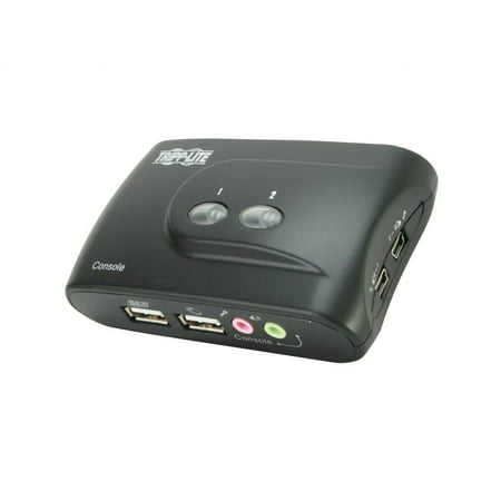 UPC: 0037332140043 | Tripp Lite 2-Port Compact USB KVM Switch w/Audio and Cable