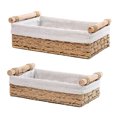 thumbnail image 2 of YAOMOBB Modern Storage Basket Modern Rustic Desktop Storage Basket Handmade Wooden Organizer 2Pcs/Set, 2 of 6