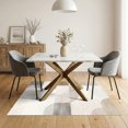 thumbnail image 3 of ODIKA 5'x7' Ultra-Soft Area Rug, Plush Minimalist Abstract Neutral Brushstroke Tonal Modernas None Washable, Bare feet friendly, Silk-Touch for Bedroom Home office, 3 of 7