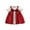 Red, variant on Odeerbi Girls Dresses Toddler Girls Clothes Summer Vintage Bow Fake Two Piece Short Sleeve Lace Dress Red 3-4 Years