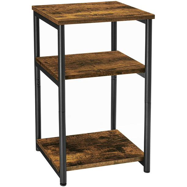 Vasagle Tall Side Table End With, 3 Tier End Table With Storage
