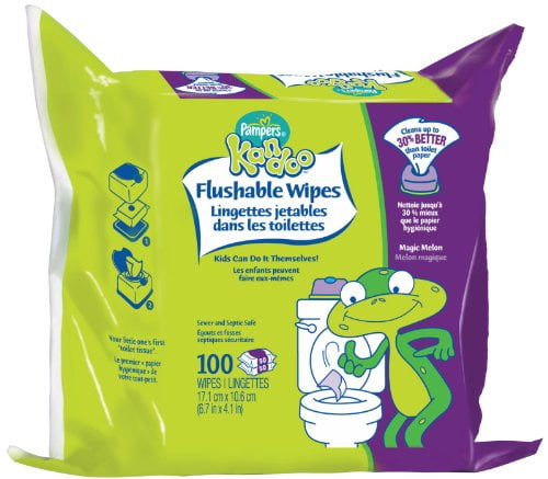 100 Count Magic Melon Scent Kandoo Flushable Cleansing Wipes Refill 