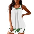 thumbnail image 2 of Xdegoge Swimwear for Women Scoop Neck Boyshorts Tankini Sets Two Piece Bathing Suits Stretchy Tropical Floral Print Loose Fit Tummy Control Summer Vacation, 2 of 6
