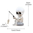 thumbnail image 5 of Resin Fishing Skull Outdoor Patios Decoration Home Patios Yard Pond Resin Sculpture for Halloween Party Prop, 5 of 5