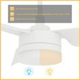 thumbnail image 2 of Smaair 52" White Ceiling Fan with LED Light Kit & Remote Control for Smart Home, 2 of 6