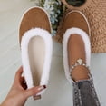 thumbnail image 6 of Xucatan Warm Winter Leather Shoes for Women Shoes with Fuzzy Inside Women Suede Comfortable Slip on Shoes Indoor Outdoor Flats Walking Casual Shoes Gift, 6 of 7