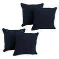 thumbnail image 2 of 18-inch Double-corded Solid Twill Square Throw Pillows with Inserts (Set of 4) 9810-CD-S4-TW-NV, 2 of 2