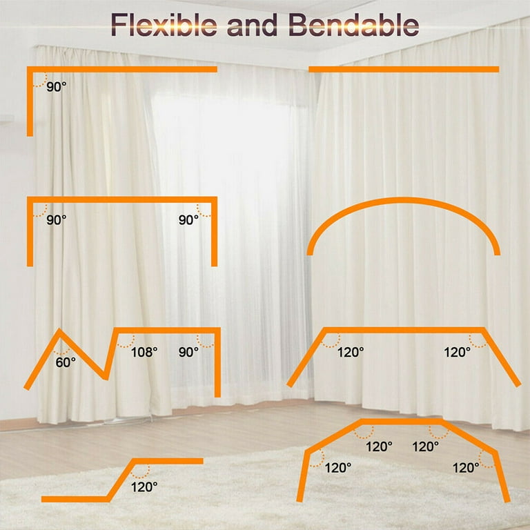 Flexible bendable Curtain Track System