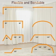 Flexible Bendable Ceiling Curtain Track, 5 Meters (16.4FT), Ceiling Track Ceiling Mount for Curtain Rail with Track Curtain System, RV Curtain Track, Room Divider, Ceiling Track for Curtains