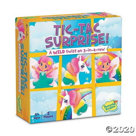 Peaceable Kingdom Tic Tac Surprise Twist on a Classic Unicorns VS Fairies