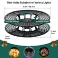 thumbnail image 5 of Christmas Light Storage Bag, 600D Oxford Fabric Christmas Light Organizer with Reinforced Handles, 3 Reels Organizes up to 375ft of Mini Lights, Green, 5 of 7