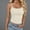 Khaki(New), variant on Women's Spaghetti-Strap Tank Top,Summer Simple Stylish Versatile Solid Color Round Neck Casual Slim Sleeveless Top
