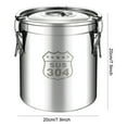 thumbnail image 3 of Yiaieng Airtight Canister, 6L 304 Stainless Steel Airtight Canister W/Lid Food Container for Home Kitchen, 3 of 10