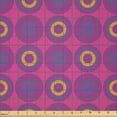 thumbnail image 2 of Ambesonne Abstract Fabric by the Yard Microfiber, Circular Vibrant Spirals, 1 Yard, Hot Pink Royal Blue, 2 of 2