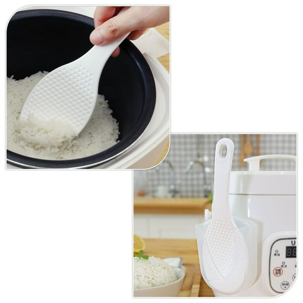 EIKS 2 Pack Non-Stick Rice Paddle With Suction Rack For Sushi Potato Salad At Home Kitchen Restaurant Hotel