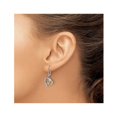 thumbnail image 4 of 1/5 Carat (ctw) Lab-Grown Diamond Heart Dangle Earrings in 14K White and Yellow Gold, 4 of 4