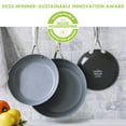 thumbnail image 3 of GreenPan Ceramic Fry Pan Set Nonstick Hard Anodized Aluminum Stainless Steel Gray, 8; 9.5; 11, 3 of 8