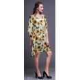 thumbnail image 4 of Bimba White2 Floral Leaves & Sunflower Ladies Plus Size Kaftan Summer Wear Beach Coverup Kimono Caftan-4X-5X, 4 of 5