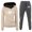 Purple, variant on Risckoth Women's Two-Piece Outfit, Couple Figure Heart ECG Print Contrast Lined Cross Cowl Hoodie Drawstring Jogger Tracksuit S-3XL