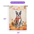 thumbnail image 5 of Happy Thanksgiving Boston Terrier with Turkey Pumpkins Autumn Vibes House Flag 28x40in Double Sided Gentleman Dog Lover Gifts Outdoor Decor - 12018, 5 of 5