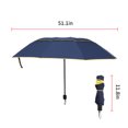 thumbnail image 4 of ZTOO 62" Extra Oversize Large Compact Golf Umbrella Double Canopy Vented Windproof Canopy Rustproof Folding Compact Rain Umbrellas, 4 of 10