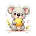 thumbnail image 4 of cartoon Koala theme Stickers, Waterproof Koala theme Sticker for Water Bottle Laptop Phone Cases Planner Skateboard Luggage Helmet Party Favor Decor, Ideal for Adults Teens Teacher Rewards, 4 of 9