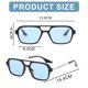 thumbnail image 2 of Gafas de sol cuadradas retras de la moda simple de las gafas de sol huecas del haz doble, hechas de PC, 2 of 5
