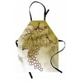 thumbnail image 1 of Grape Apron, Fruits with Leaves on Ombre Effect Background Organic Illustration, Unisex Kitchen Bib with Adjustable Neck for Cooking Gardening, Adult Size, Khaki Eggshell, by Ambesonne, 1 of 4