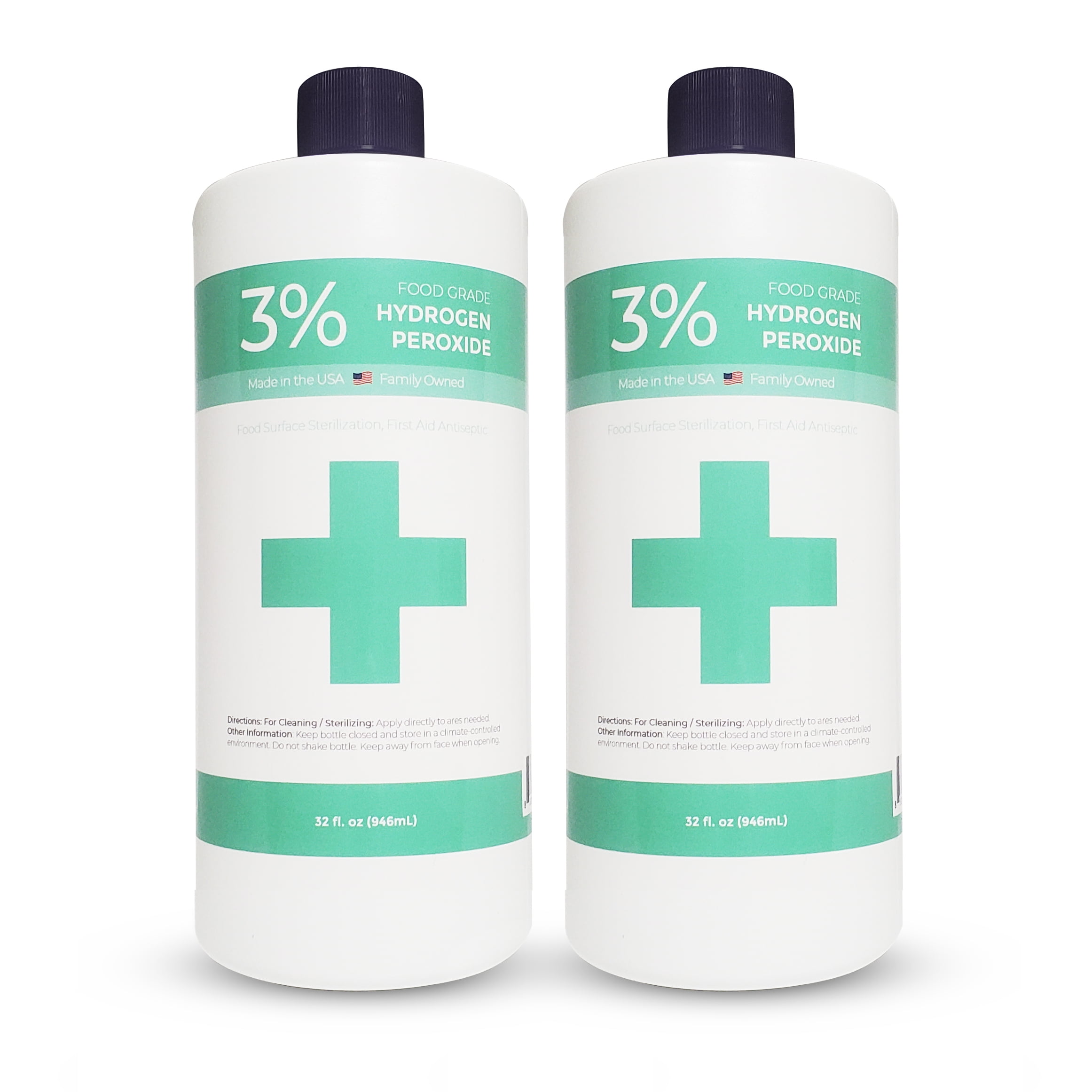 3 Food Grade Hydrogen Peroxide 32 oz 2 Pack PureChemPros