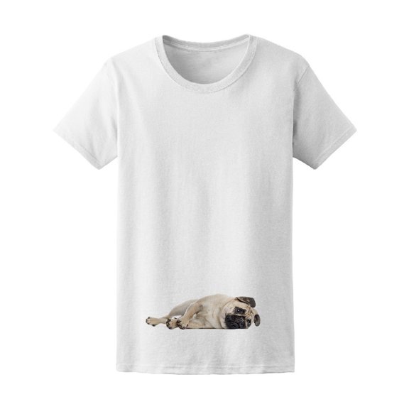 Bothered Pug Lying Down Tee Men's -Image by Shutterstock