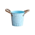 thumbnail image 2 of AYktou Vintage Galvanized Flower Buckets, Metal Planter Tubs Flower Pots with Rope Handles, Farmhouses Hanging Bucket Rustproof Flowerpot for Indoor Outdoor Garden Patio Party Wedding Home Decor, 2 of 6