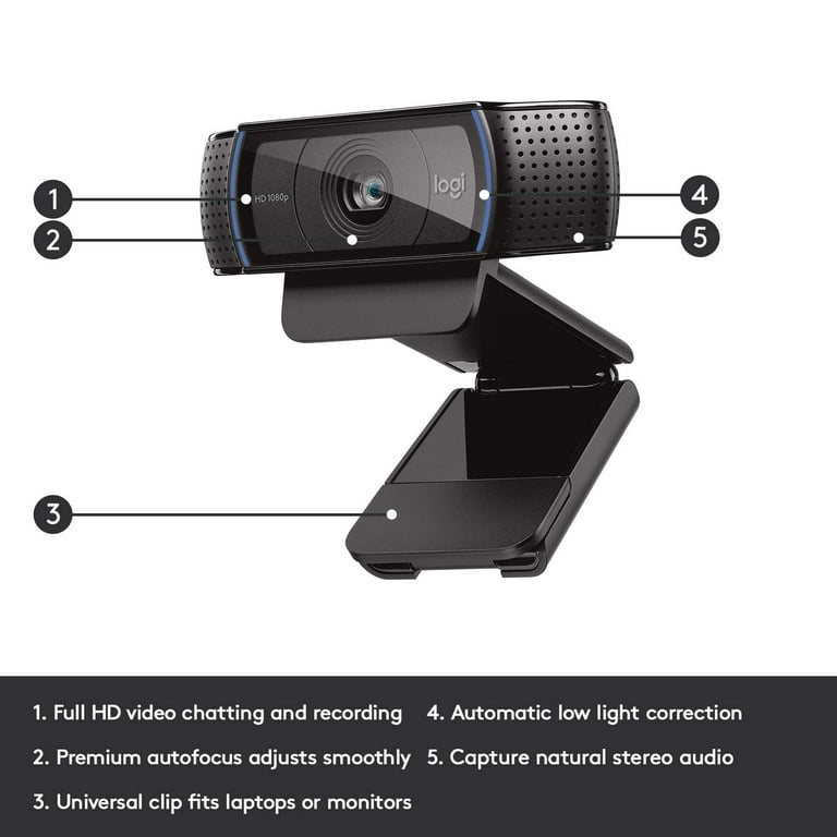 Webcam logitech store 1080p hd