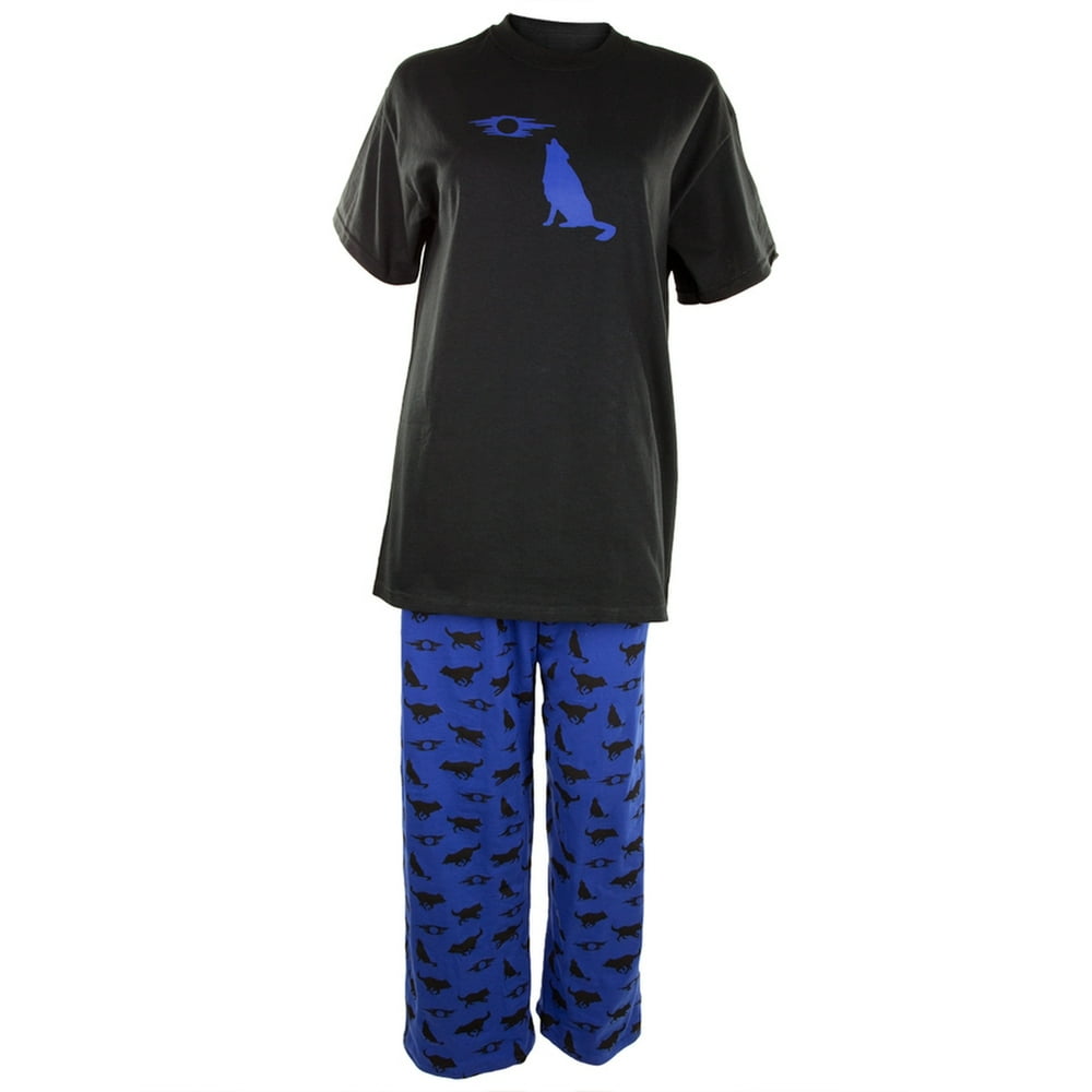 Old Glory Wolf Howling Womens Pajama Set