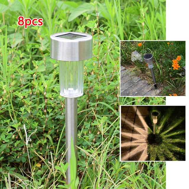 Inteprter 8 Uds. De luz Solar para jardín, farol de energía Solar para exteriores, iluminación de decoración de paisaje impermeable para camino, patio, Iluminación y accesorios No.03 Inteprter HA006256-03B