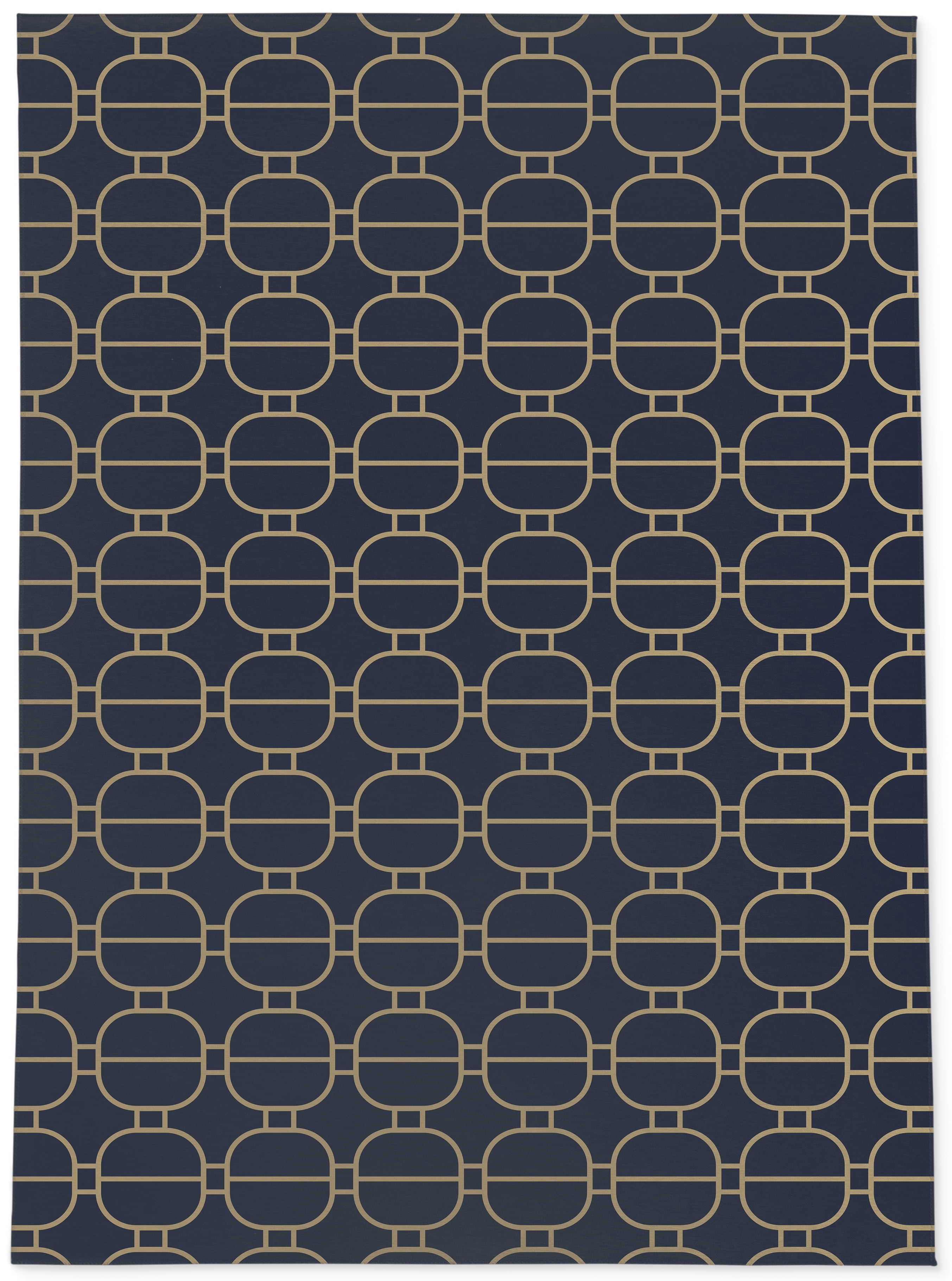 Fitzwater Navy & Gold Area Rug by Kavka Designs