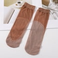thumbnail image 2 of Xiao Hua 15 pares de calcetines tobilleros de nailon transparentes para mujer (piel oscura), 2 of 2