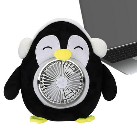 

Laideyi Small Desk Fan USB Rechargeable Quiet Desk Fan Portable Desk Fan with Cartoon Stuffed Animal Fruit Cover for Home Desktop Decor 3 Gear Adjustable beautifully