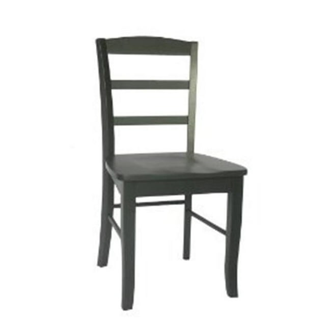 International Concepts C57-2P Dining Essentials Solid Wood Dining Chair - Black - Cherry