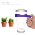 thumbnail image 4 of Poignée de Gobelet pour YETI 30oz Rambler Cup, Support de Tasse de Voyage Antidérapant pour YETI Rambler, Ozark Trail, Rtic, Beast, simple modern et Plus Gobelets - Sans BPA (Violet), 4 of 8
