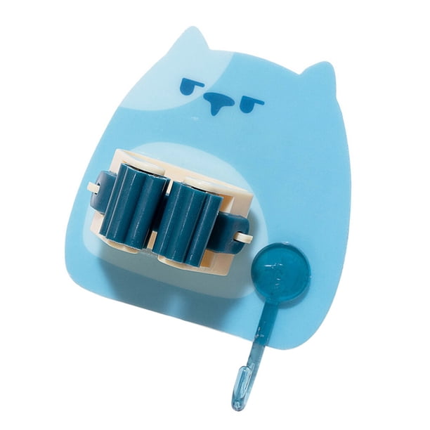 Injueey Colgador de pared, organizador de soporte, estante de almacenamiento de plástico para cocina y baño Juegos de accesorios de baño azul claro
