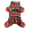thumbnail image 3 of YUEHAO Dog Sweaters for Small Dogs Pet Clothes Home Wear Striped Pajamas High Collar Four-Legged Clothes Pet Dog Clothes (Watermelon Red, S), 3 of 7