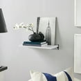 thumbnail image 4 of Danya B. 16 in Modern Single Floating Shelf on Aluminum Bar - White, 4 of 5