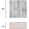 thumbnail image 3 of FMSHPON Gray Wood Plank Set of 4 Coaster for Drinks, Absorbent Ceramic Stone Coasters Cup Mat with Cork Base for Home Kitchen Room Coffee Table Bar Decor, 3 of 4