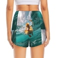 thumbnail image 4 of Uemuo Underwater Swimming Duck Pattern Women's Athletic Shorts High Waisted Running Shorts with Liner Pockets Gym Elastic Workout Shorts-Small, 4 of 9