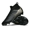 thumbnail image 3 of Mens high-top soccer cleats turf football shoes big lightweight youth professional indoor outdoor AG black, 3 of 8