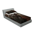 thumbnail image 2 of Ambesonne Fantasy Fitted Sheet & Pillow Sham Set, Knight Fantasy Theme, Twin, Red Grey, 2 of 2